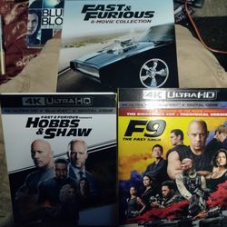 Fast & The Furious 1-9 + hobbs And shaw (4k $75 Or Blu ray ,$45)