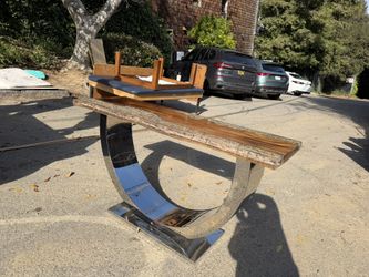 Live Edge Wood Console Table