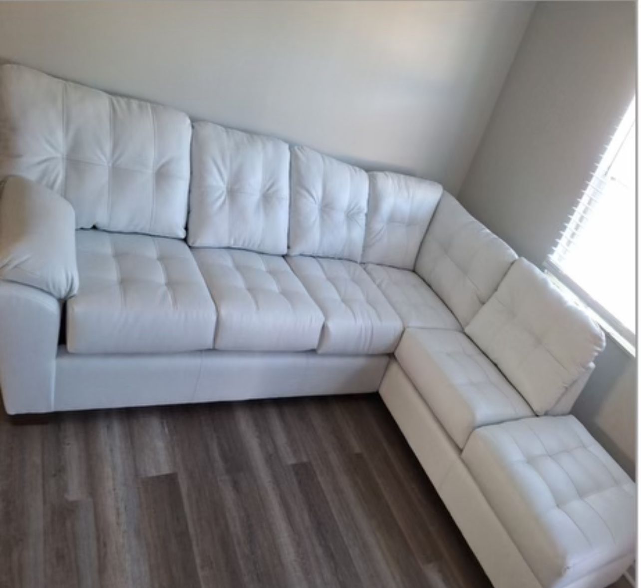 White Leather Couch ( Price Negotiable )