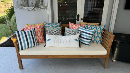 Large Teak Patio Furniture Love Seat Sofas And Day Bed