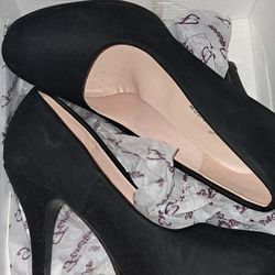 Black Suede Heels New 