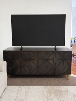 Brown TV cabinet stand