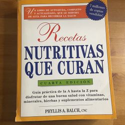 $20 Libro RECETAS NUTRITIVAS QUE CURAN