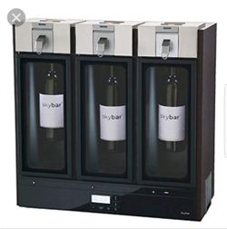 Skybar wine cooler system. Three Stations