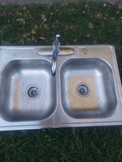 kitchen sink with faucet 