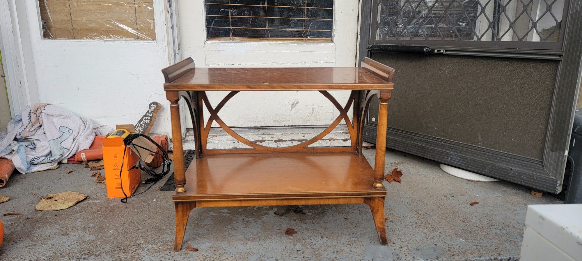 2 Tier Tray Table End Side Table Mid-Century Modern 