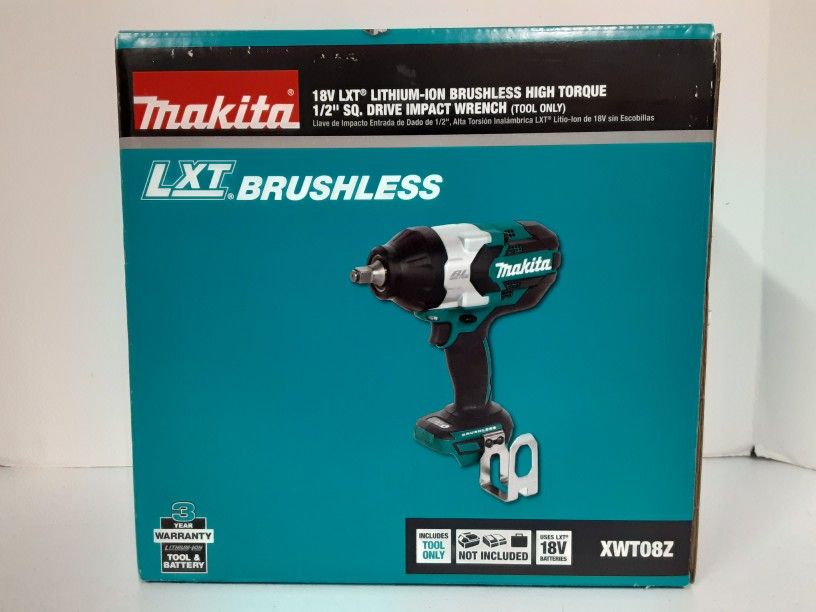 Makita 18v 1 2 Impact Wrench High Torque Brushless XWT08Z Tool Only New for Sale in New Caney TX OfferUp
