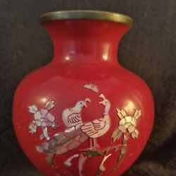 Japanese Vase Abalone Inlay 