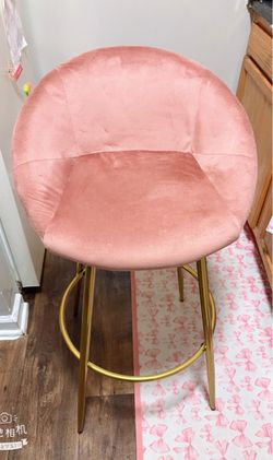 Pink and Gold Barstools