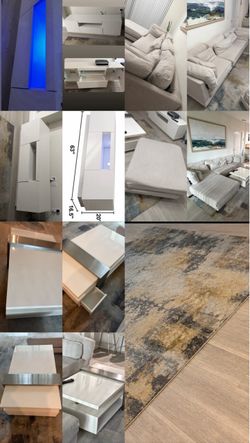 Mueble mesa stand TV alfombra
