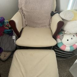 Sliding Glider Chair With Ottoman