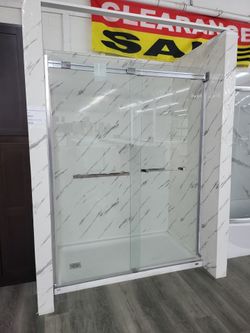 Shower Base And Glass Doors