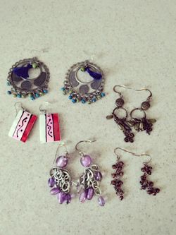 5 pair earrings