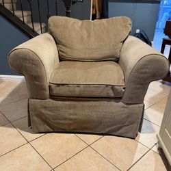 Restoration Hardware Mitchell Gold Rolled Chair And a Half