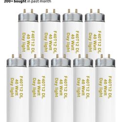 $40 Brand New Konideke T12 48 Inches 40 Watt Fluorescent Tube, F40T12/865 Light Bulb, 6500K Daylight, 3050 Lumens, 4ft Fluorescent Bulb, G13 Bi-Pin Ba