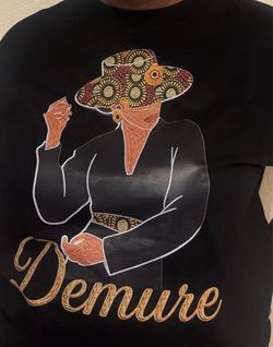 Demure Graphic T-Shirt | Custom Apparel | Black or White Tee