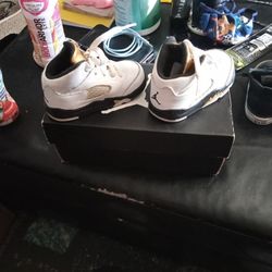 White And Gold Jordans