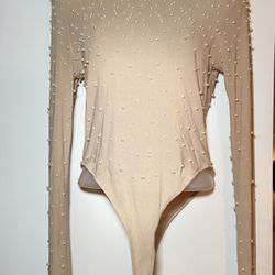 Hot & Delicious Nude Pearl Bodysuit 