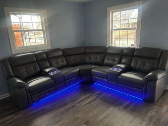 Grey Sectional Reclining Couch