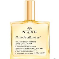 Nuxe Huile Prodigieuse Multi-Purpose Dry Oil - Radiant Glow and Lightweight Hydration for Face, Body & Hair. Nourishes, Repairs and Enhances 1.6 Fluid