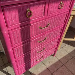 chinoiserie pink dresser 