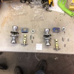 Kwikset Satin Passage Door Handles (closets)