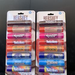 Hershey 8 Candy Flavored Lip Balms 1.12oz Reeses Bubble Yum + More