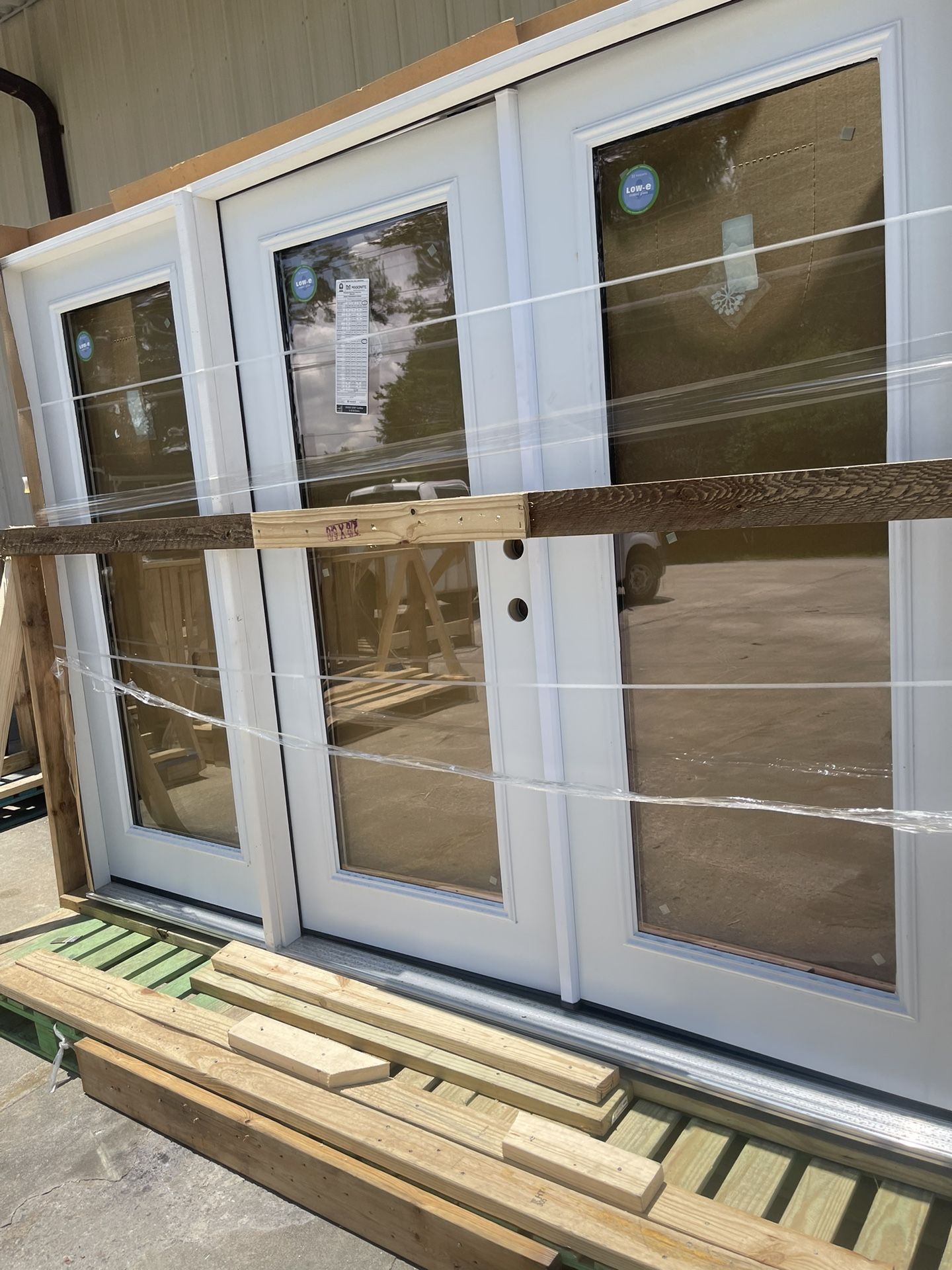 3 in one Doors 108 x 80($1500)72 x 80 french door with blinds($850)sliding patio door with bli$850)