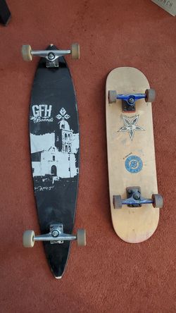 Longboard and skateboard