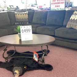 🇺🇸HUGE Blowout Furniture Sale!🇺🇸 Brand New Oversized Plush Brown Sectional W/ Accent Pillows Included! $50 Down Takes It Home Today! 