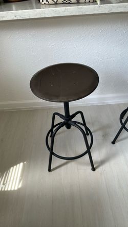 3 barstools  wood metal