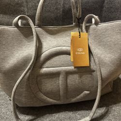 UGG x Telfar Medium Shopper Tote – Heather Gray Fleece Logo Bag