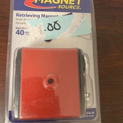 Magnet Source 2.375in. L X 2.375in. W Red Ceramic Retrieving Magnet 40lb pull