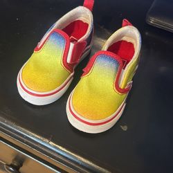 Rainbow Glitter Vans