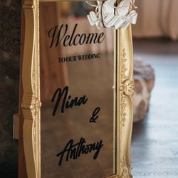 Wedding Mirror Sign