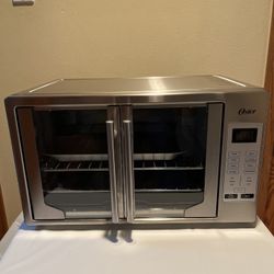 Oster Digital French Door Convention 8 In 1 Countertop Toaster Oven, XL Stainless Steel 