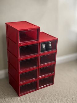 The Container Store Stackable Shoe Storage Boxes – Set of 9