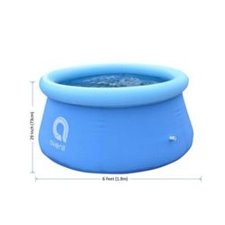“New”Inflatable(6ft X 29”)pool(kids&Family )”Christ Gift”retail$79