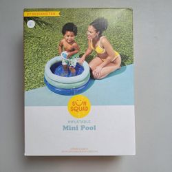 Blue Sun Squad Inflatable Mini Pool – 27” Kiddie Pool