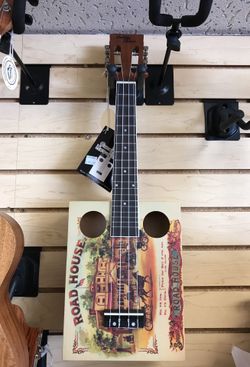 Eddy Finn concert ukulele new cigar box style with Eddy Finn factory bag $95