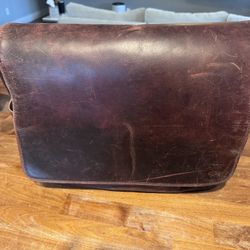 ROOSEVELT BUFFALO LEATHER SATCHEL MESSENGER BAG - LARGE
