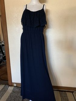 Navy Dress Size Large Very Stretchy