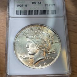 1924 Peace Dollar Anacs Soap Box Holder 
