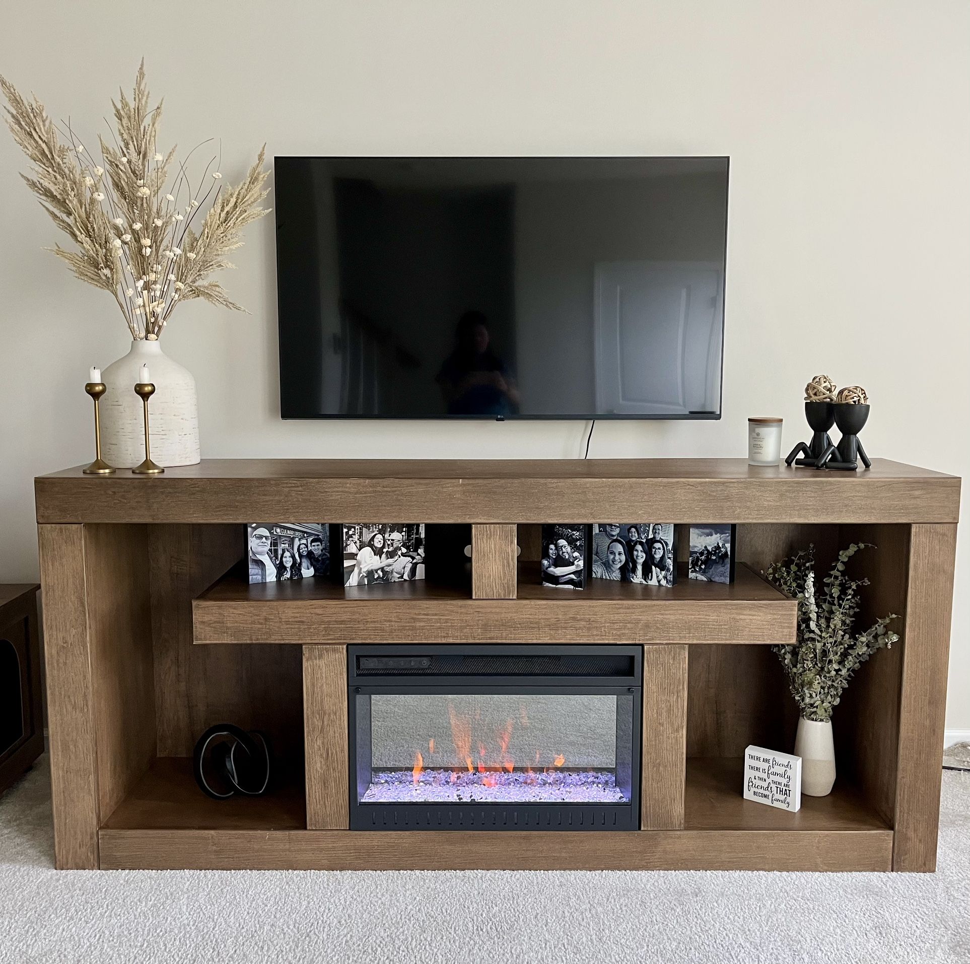 TV Console with Electric Fireplace