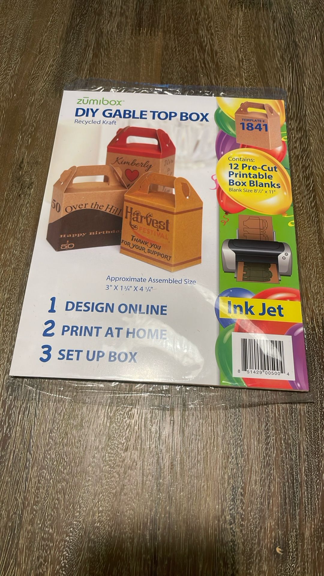Zumibox DIY Gable Top Box Template #1841