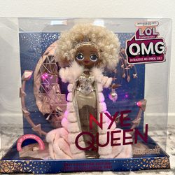L.O.L. Surprise! Holiday OMG 2021 Collector NYE Queen Fashion Doll with Gold Fashions, Accessories, New Year's Celebration Outfit, Light Up Stand
