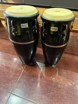 (LOT OF 2) TOCA PLAYERS SERIES FIBERGLASS CONGAS - BLACK