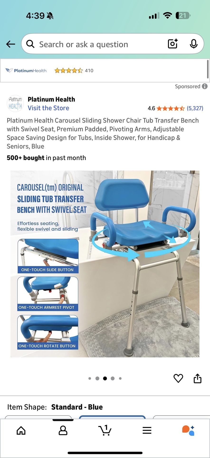 Sliding Shower Chair