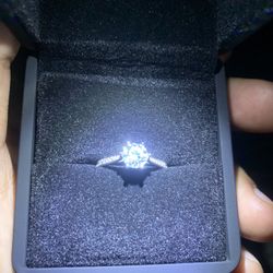 Moissanite engagement ring