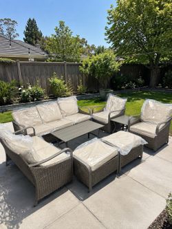 8pc outdoor patio furniture set